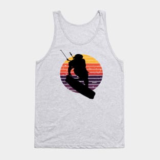 Kitesurfers Freestyle Kite Female Rider Vintage Sunset Retro Sunrise Tank Top